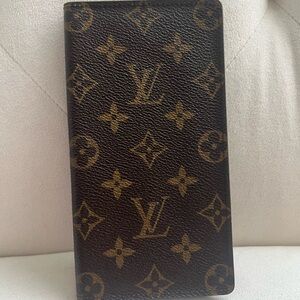Louis Vuitton Monogram Slim Continental Wallet in Brown and Tan